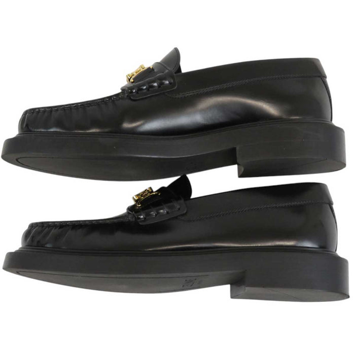 CELINE 
ロゴ レザー ゴールドカラー金具 
ユニヴェルシテ トリオンフ チェーン ローファー