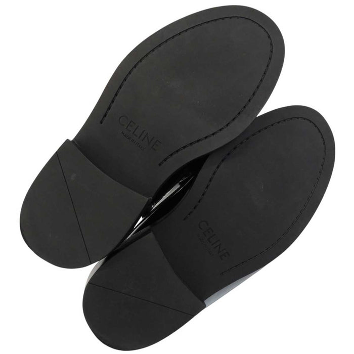 CELINE 
ロゴ レザー ゴールドカラー金具 
ユニヴェルシテ トリオンフ チェーン ローファー