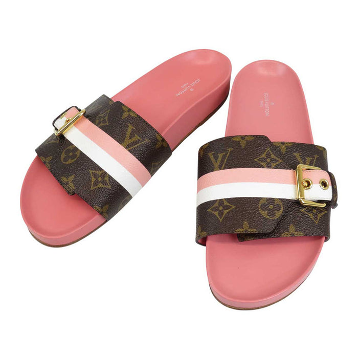LOUIS VUITTON 
LV フラット レザー 
ボンディア フリップ サンダル 
モノグラム