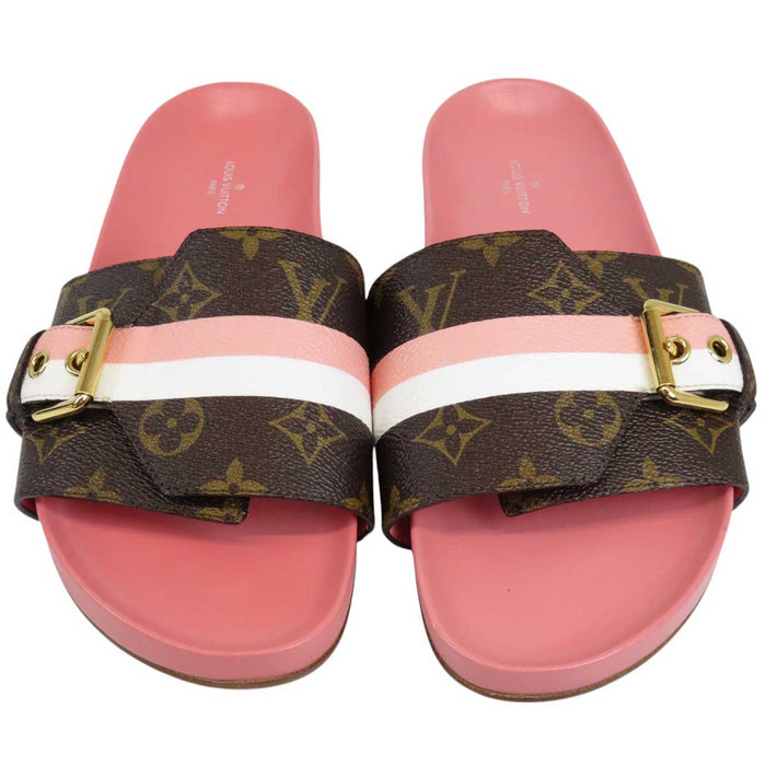 LOUIS VUITTON 
LV フラット レザー 
ボンディア フリップ サンダル 
モノグラム