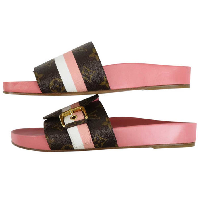 LOUIS VUITTON 
LV フラット レザー 
ボンディア フリップ サンダル 
モノグラム