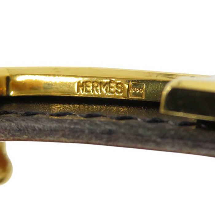 HERMES
□B Engraving H Ash Gold Color Metal
Mini H Buckle Reversible Belt 18MM