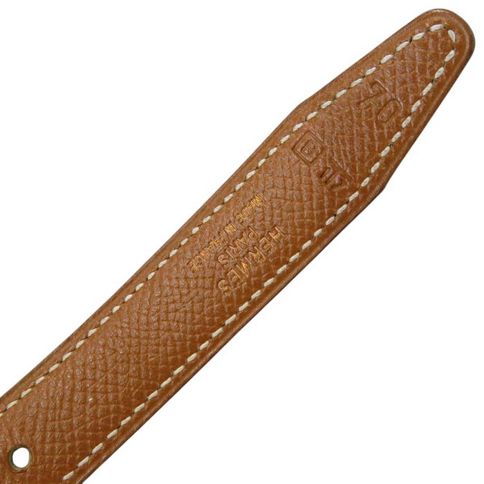 HERMES
□B Engraving H Ash Gold Color Metal
Mini H Buckle Reversible Belt 18MM