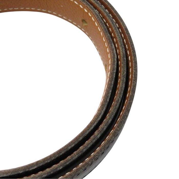 HERMES
□B Engraving H Ash Gold Color Metal
Mini H Buckle Reversible Belt 18MM