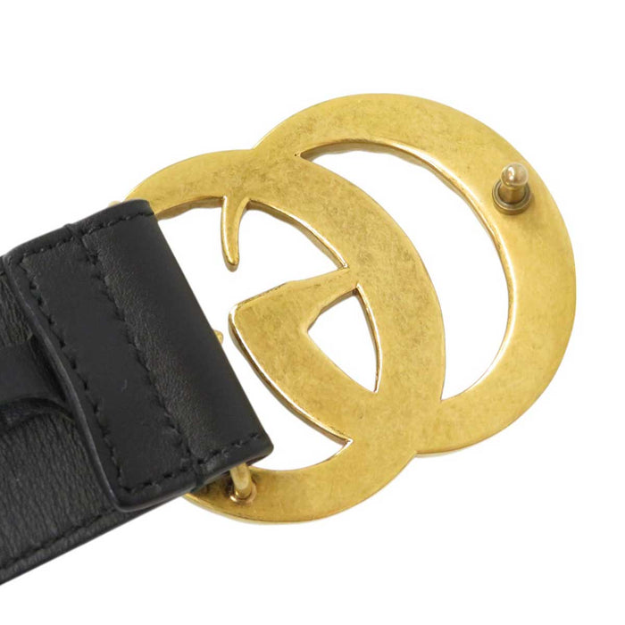 GUCCI 
フェイクパール ロゴ 
ダブルG ワイド ベルト