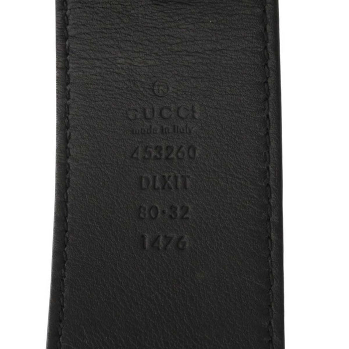 GUCCI 
フェイクパール ロゴ 
ダブルG ワイド ベルト