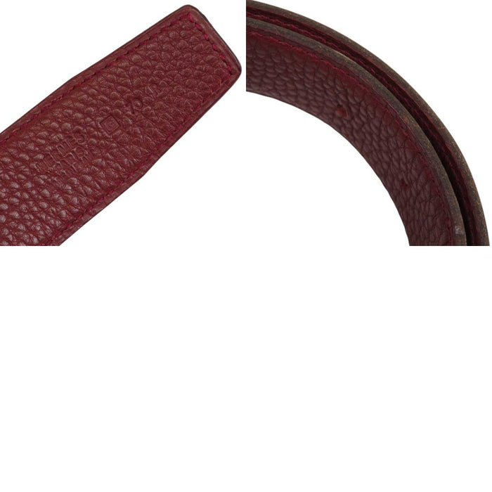 HERMES 
□G incisione logo metallo color oro 
fibbia H cintura reversibile 32MM