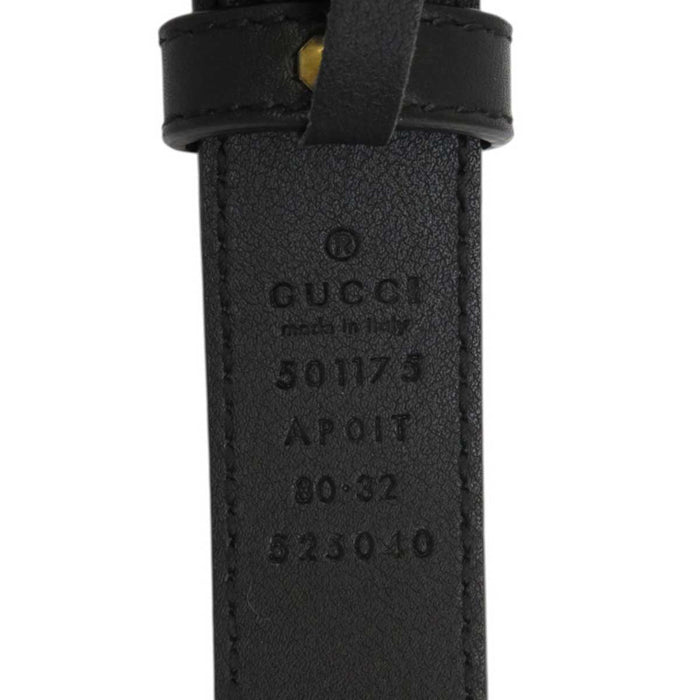 GUCCI 
ダブルG ロゴ ラインストーン レザー ゴールドカラーメタル 
GGマーモント ビジュー ベルト