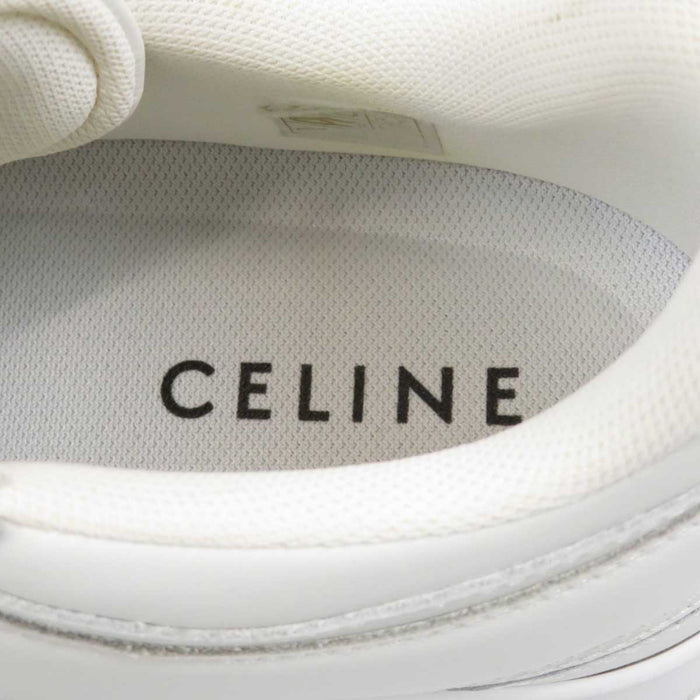 CELINE 
ロゴ レザー 厚底 
プラットフォーム ブロック スニーカー