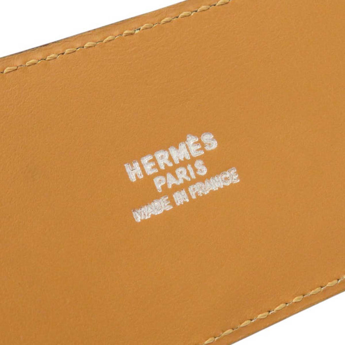 HERMES 
◯Z Engraving Silver Plated Metal 
Collier de Chien Belt