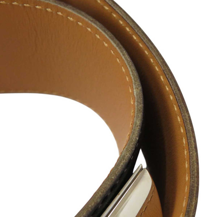 HERMES 
◯Z Engraving Silver Plated Metal 
Collier de Chien Belt