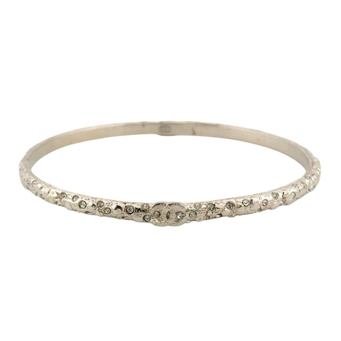 CHANEL
A14P COCO CC Silver Color Metal
Coco Mark Rhinestone Bangle