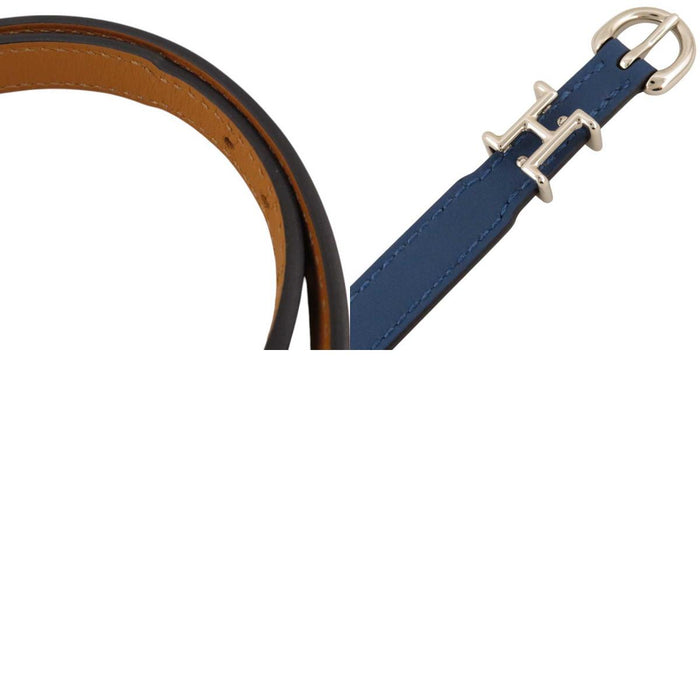 HERMES 
K刻印 25年製 ドゥブルトゥール シルバーカラーメタル 
トレンチ レザー ブレスレット