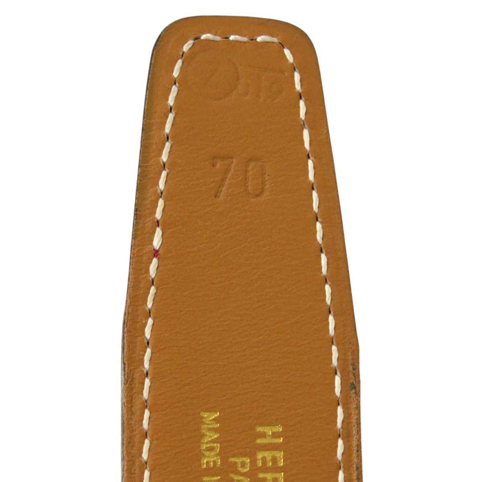 HERMES
○Z Stamp Logo H Ash Gold Color Metal
Mini Constance Buckle Reversible Belt 24MM