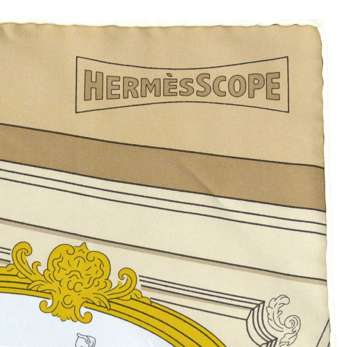 HERMES 
Soie grand format Exlibris logo cheval animal 
Carré 90 MYSTERE AU 24 Écharpe du mystère du 24ème numéro