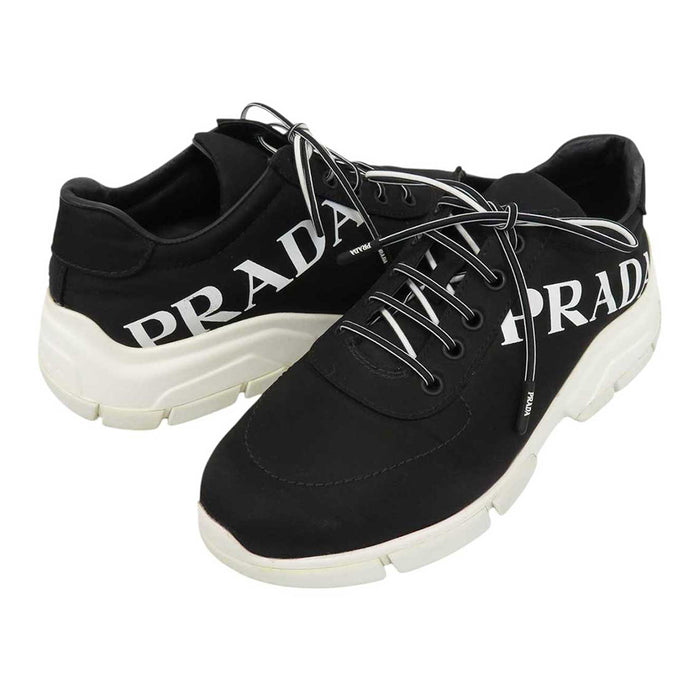 PRADA 
ローカット ファブリック 
ロゴ スニーカー