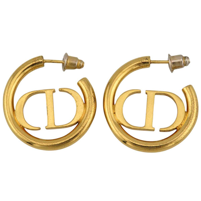Dior 
CD ロゴ ゴールドカラーメタル 
30 モンテーニュ フープ ピアス