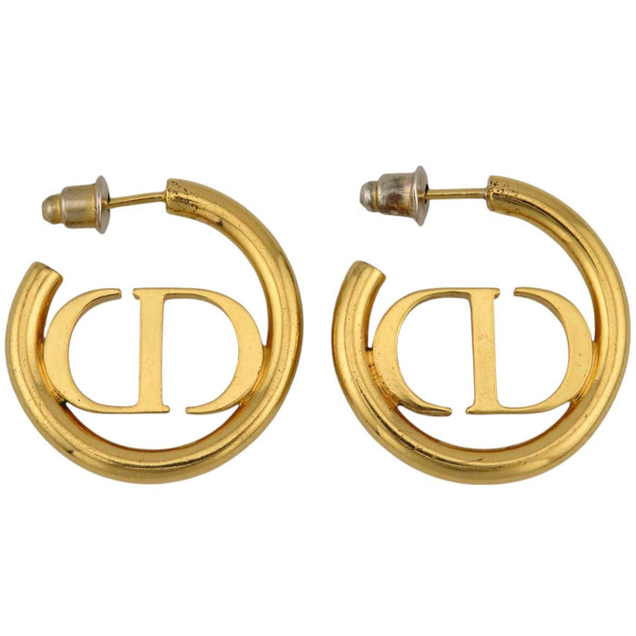 Dior 
CD ロゴ ゴールドカラーメタル 
30 モンテーニュ フープ ピアス