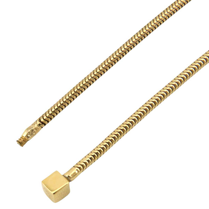 MIUMIU 
Gold Color Metal 
Logo Plate Fake Pearl Necklace