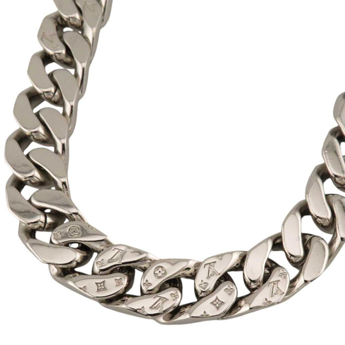 LOUIS VUITTON 
喜平 シルバーカラーメタル カーブチェーン 
コリエ LV チェーン リンクス ネックレス 
モノグラム