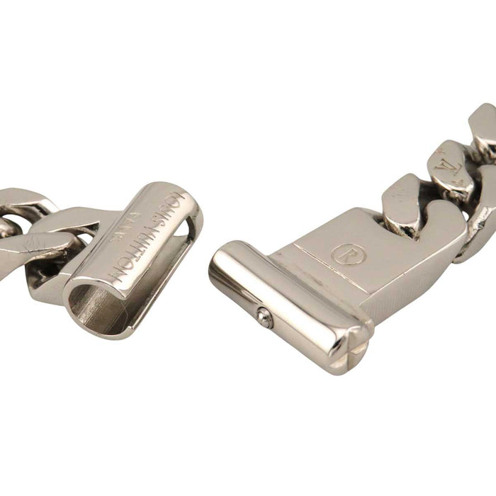 LOUIS VUITTON 
喜平 シルバーカラーメタル カーブチェーン 
コリエ LV チェーン リンクス ネックレス 
モノグラム