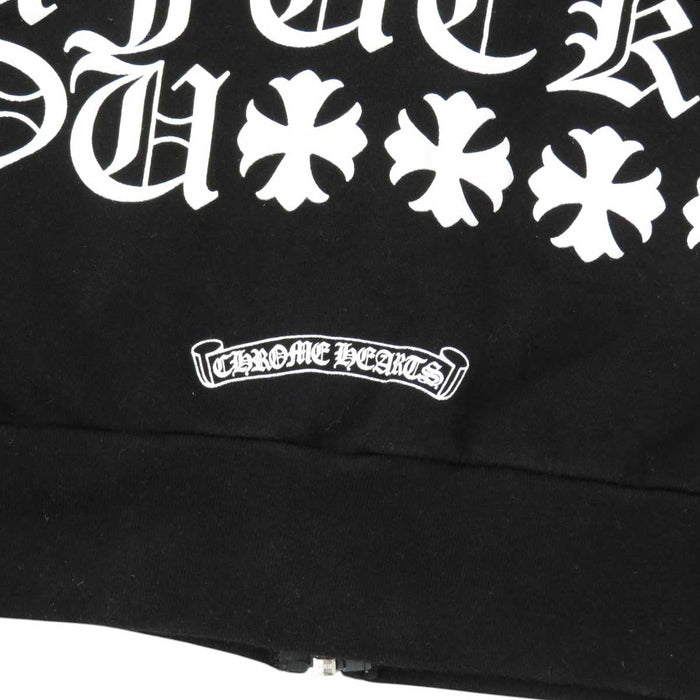 CHROME HEARTS 
SWTSHRT HD ZIP 裏地サーマル ホースシュー ロゴ スウェット 
バック 英字 プリント ジップ パーカー
