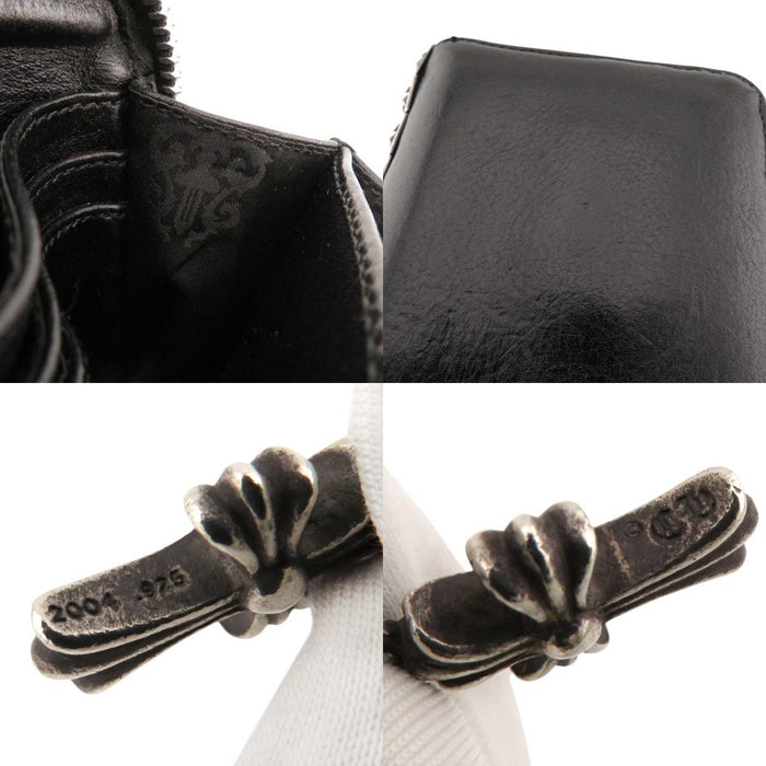 CHROME HEARTS 
3 SIDE ZIP CH Cross Studs Paper Chain Baby Fat 
3 Side Zip Leather Wallet