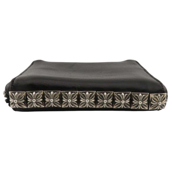 CHROME HEARTS 
3 SIDE ZIP CH Cross Studs Paper Chain Baby Fat 
3 Side Zip Leather Wallet
