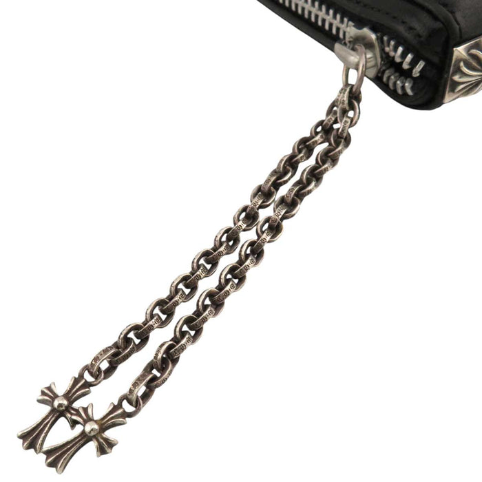 CHROME HEARTS 
3 SIDE ZIP CH Cross Studs Paper Chain Baby Fat 
3 Side Zip Leather Wallet