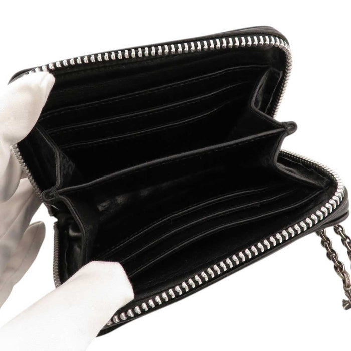 CHROME HEARTS 
3 SIDE ZIP CH Cross Studs Paper Chain Baby Fat 
3 Side Zip Leather Wallet