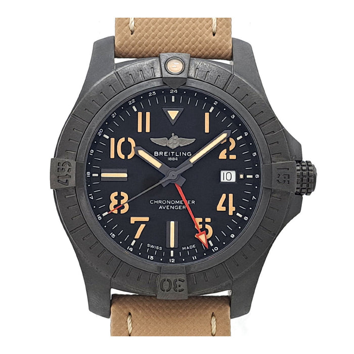BREITLING 
Avenger Automatic GMT45 Night Mission 
With box and warranty card