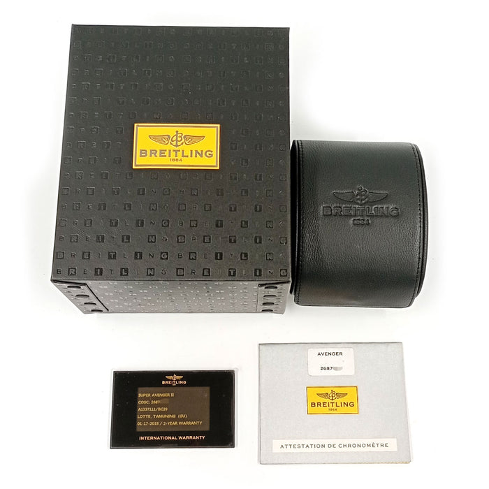 BREITLING 
Super Avenger II 
With box and warranty card