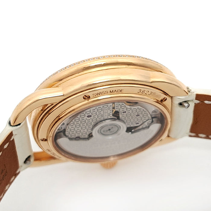 HERMES 
Orologio Arceau H decorato con diamanti sulla lunetta 
Con scatola e garanzia