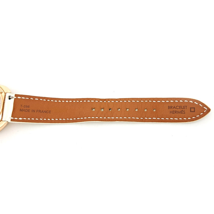 HERMES 
Orologio Arceau H decorato con diamanti sulla lunetta 
Con scatola e garanzia