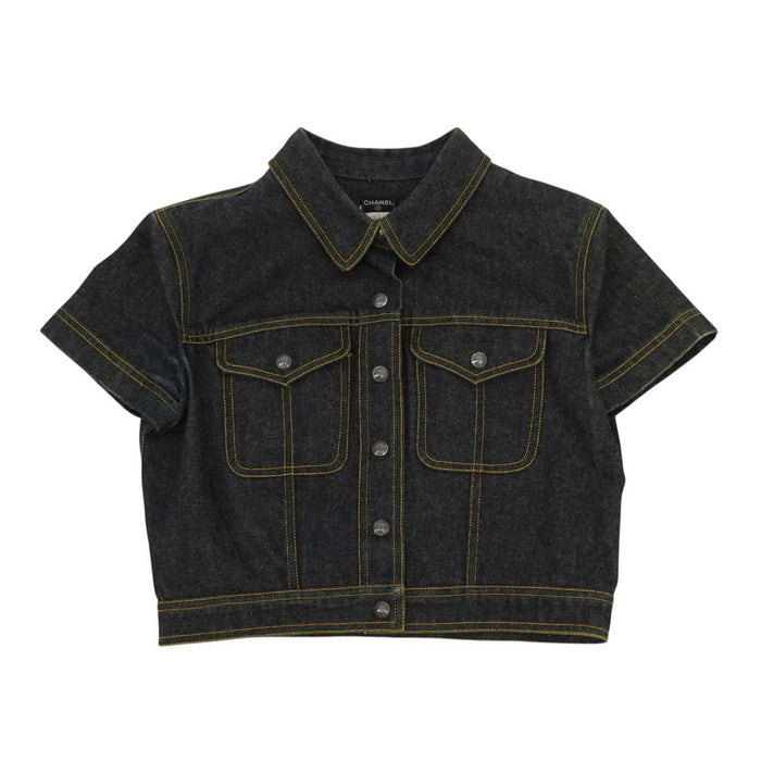 CHANEL
COCO CC Coco Button Logo
Coco Mark Short Sleeve Denim Jacket