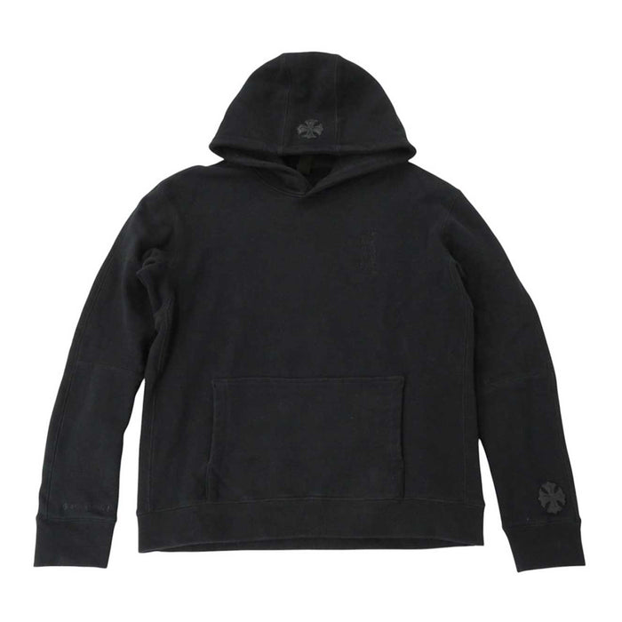 CHROME HEARTS 
Logo brodé sweat à capuche en coton 
Y NOT CH plus patch en cuir hoodie
