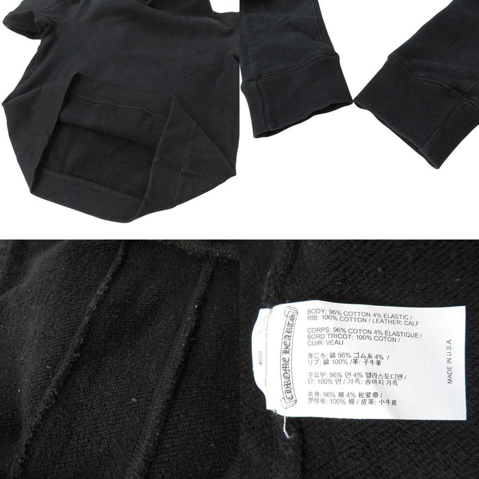 CHROME HEARTS 
Logo brodé sweat à capuche en coton 
Y NOT CH plus patch en cuir hoodie