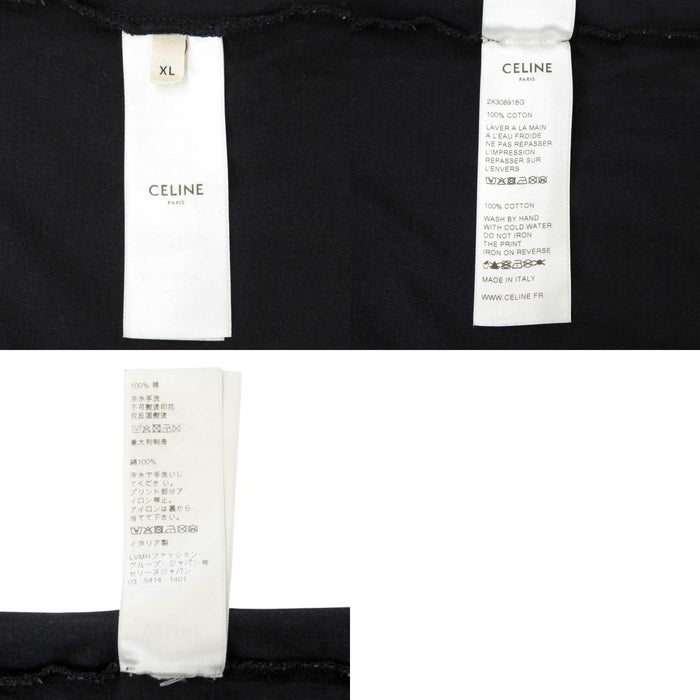 CELINE 
コットン 
ロゴ プリント ショートスリーブ Tシャツ