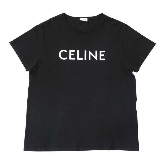 CELINE コットン ロゴ プリント ショートスリーブ Tシャツ– TS