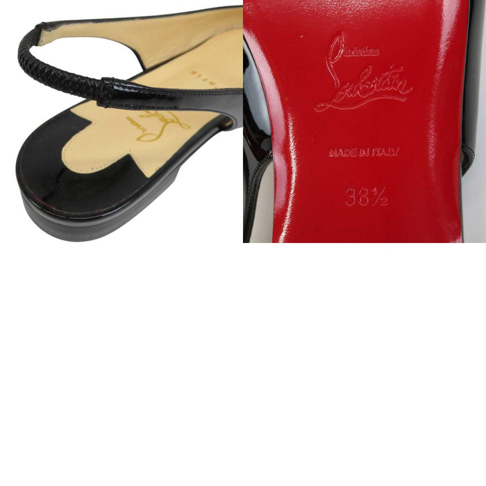 Christian Louboutin 
スタッズ スリング バック パテント 
DRAMA SLING スパイク フラット パンプス