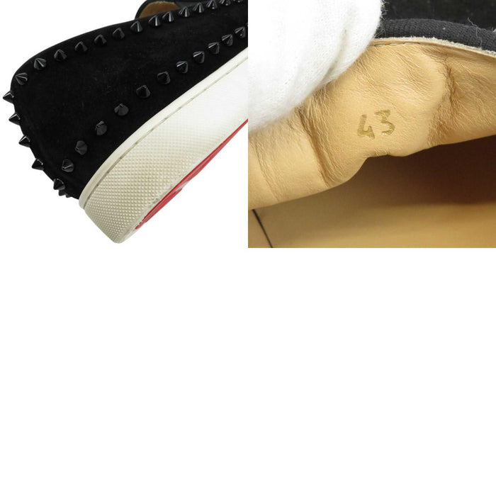 Christian Louboutin 
ピック ボート フラット スパイク 
PIK BOAT FLAT スタッズ ベロア スリッポン