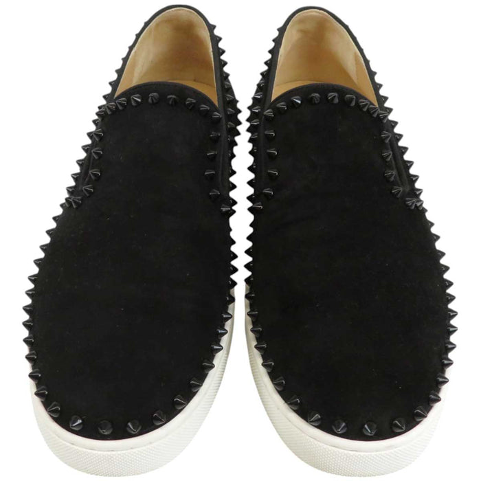 Christian Louboutin 
ピック ボート フラット スパイク 
PIK BOAT FLAT スタッズ ベロア スリッポン