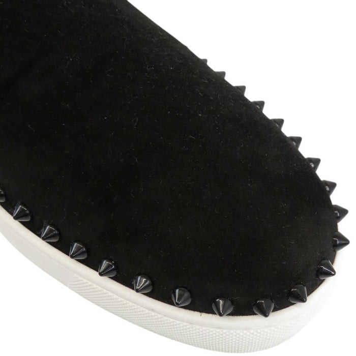 Christian Louboutin 
ピック ボート フラット スパイク 
PIK BOAT FLAT スタッズ ベロア スリッポン