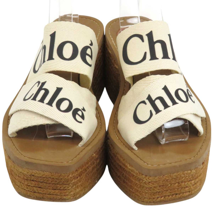 Chloe
Logo Platform
Woody Wedge Espadrille Sandals