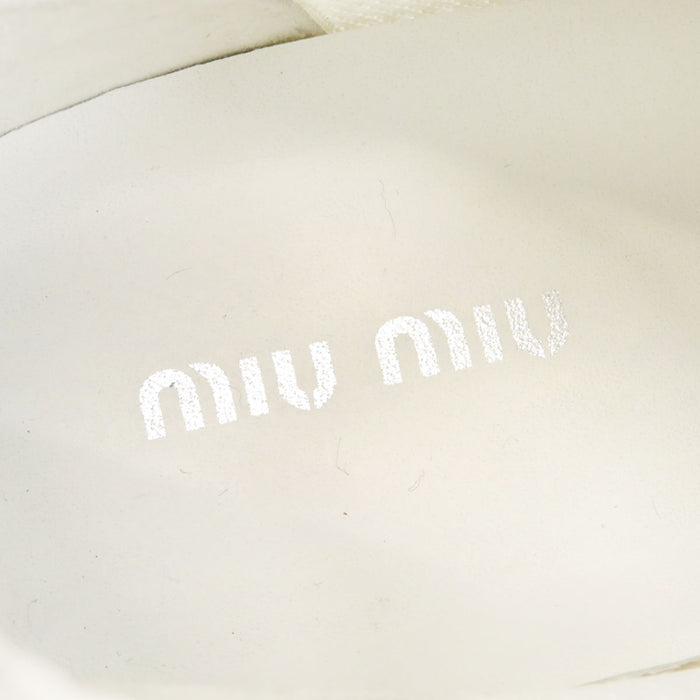 MIUMIU 
Logo High-Cut 
Knit Mesh Sneakers