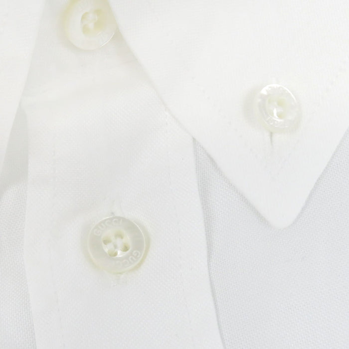 GUCCI 
logo ricamato 
camicia in cotone con ricamo GUCCIBAND