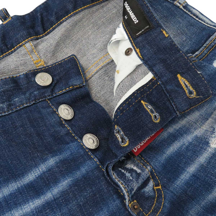DSQUARED2 
DSQUARED2 TWINPHONY Rhinestone Paint Damage Processing 
Dark Tiffany Spots Wash Skater Jeans Pants