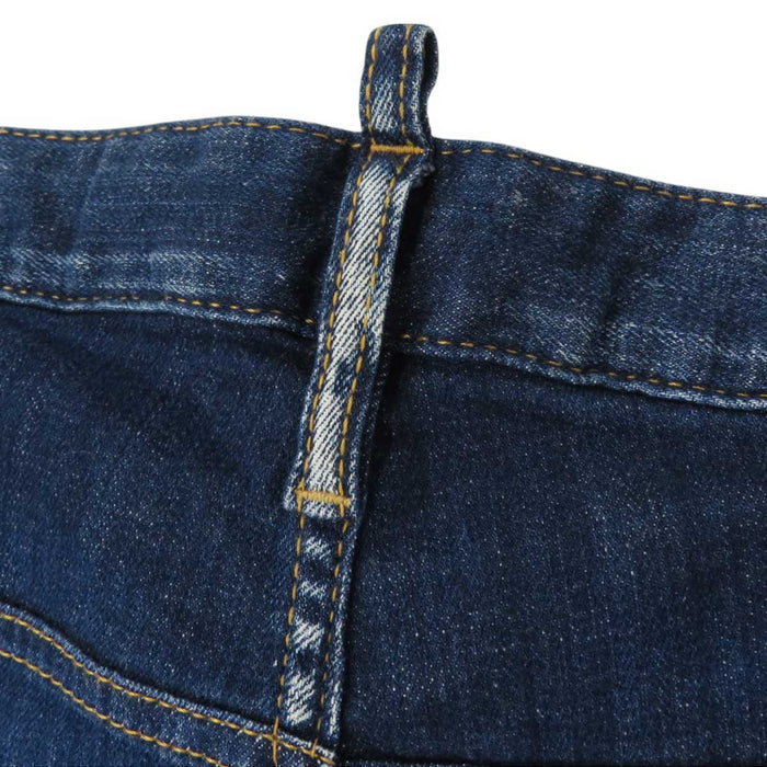 DSQUARED2 
DSQUARED2 TWINPHONY Rhinestone Paint Damage Processing 
Dark Tiffany Spots Wash Skater Jeans Pants