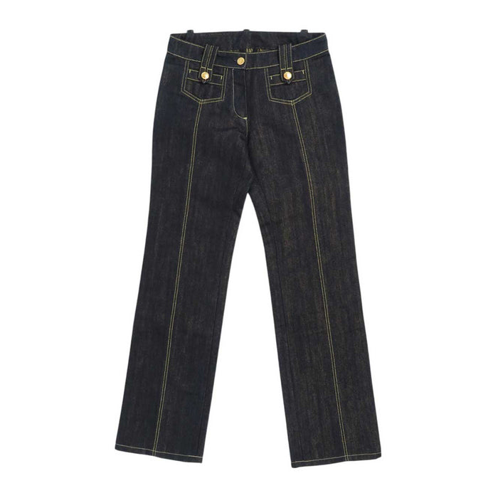 LOUIS VUITTON 
LV ラインストーン ロゴボタン RW062W WJPA03CZ9 
ラメ デニムパンツ