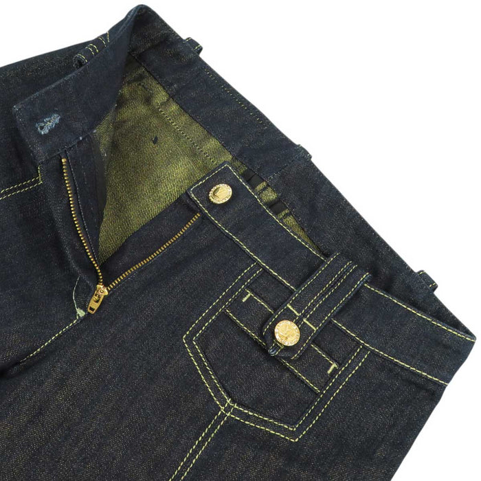 LOUIS VUITTON 
LV ラインストーン ロゴボタン RW062W WJPA03CZ9 
ラメ デニムパンツ